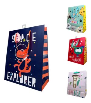 Bolsas Medianas De Regalo 4 Modelos Variado infantil 32x26cm 12 Unidades