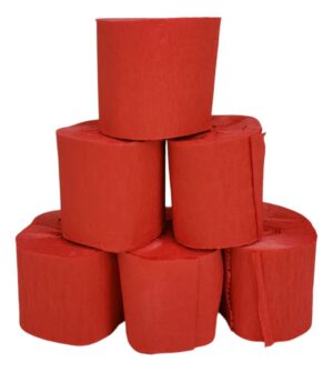 Festones Papel Crepé Rojo 10 pack 6 Unidades