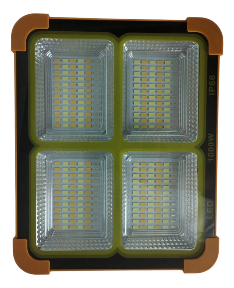 Foco Recargable 1000 Watts Solar Portátil 5 Modos De Luz Usb - Imagen 2